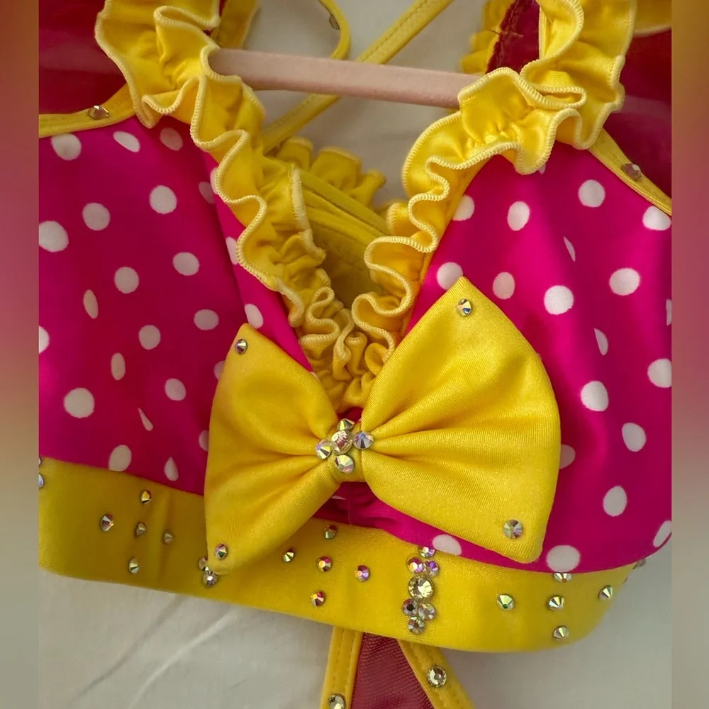 Pink and Yellow Polka Dot Kids Costume